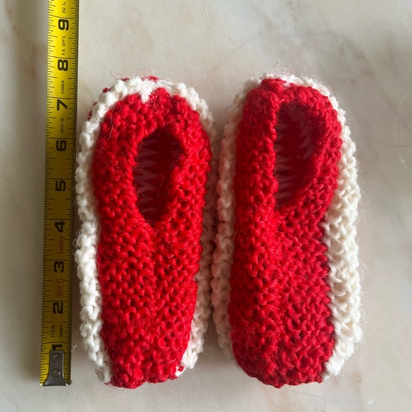 Hand Knit Children’s Slippers, New! - Picture 2 of 3